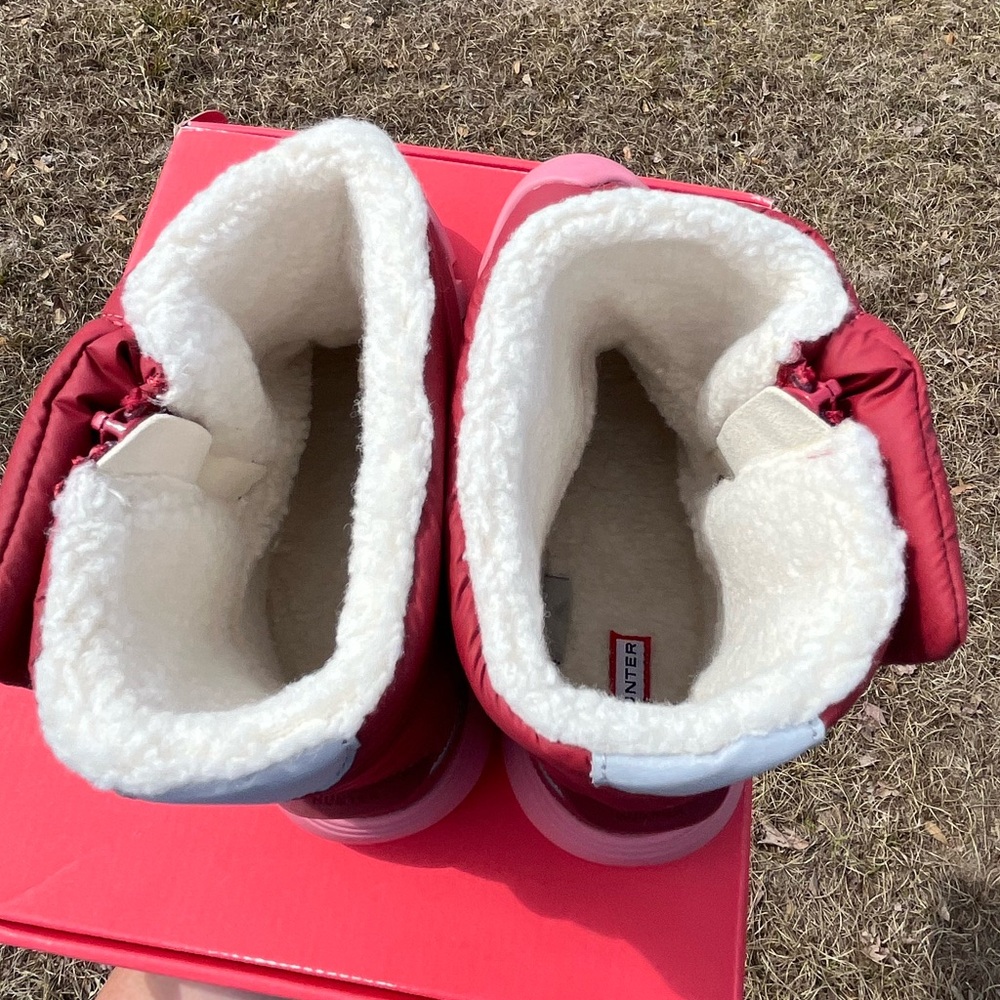 NWT Hunter BK Snow Boot In Purring Pink Size Girl 5 - Picture 7 of 14